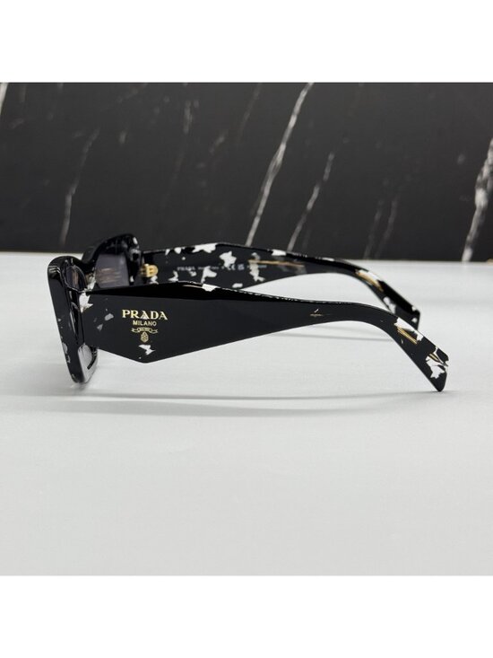NEW PRADA PR08YS 15S5Z1 SUNGLASSES PR 08YS 15S5Z1 BLACK WHITE WOMEN SPR 08Y main image 9